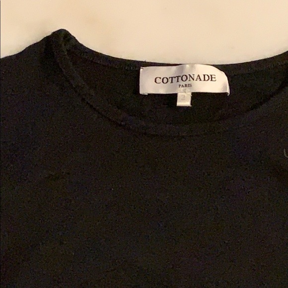 BLACK FITTED LONG SLEEVE TOP - Picture 2 of 2